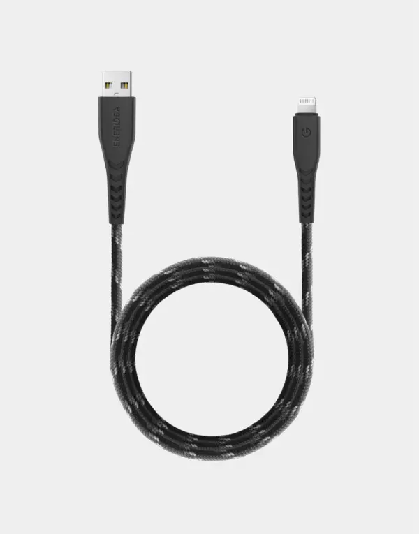 ENERGEA NYLOFLEX 60W 3A USB-A TO LIGHTNING FAST CHARGING CABLE 1.5M LENGTH