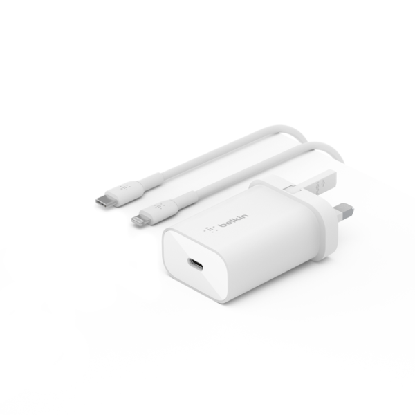 BELKIN Boost Charge Wall Charger with PPS+USB-C Cable with Lightning Connector 25W