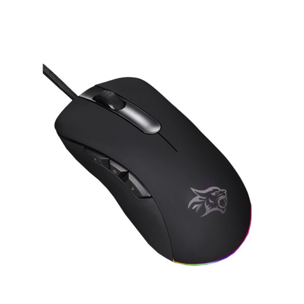 Porodo Gaming BlackHawk 8D Wired Gaming Mouse PMW3389 Sensor with TTC Switch - Black