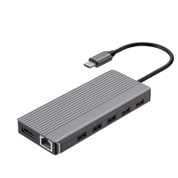 POWEROLOGY 12-IN-1 HDMI & DP 4K USB-C HUB ETHERNET | PD 100W | 10Gbps Data Transfer
