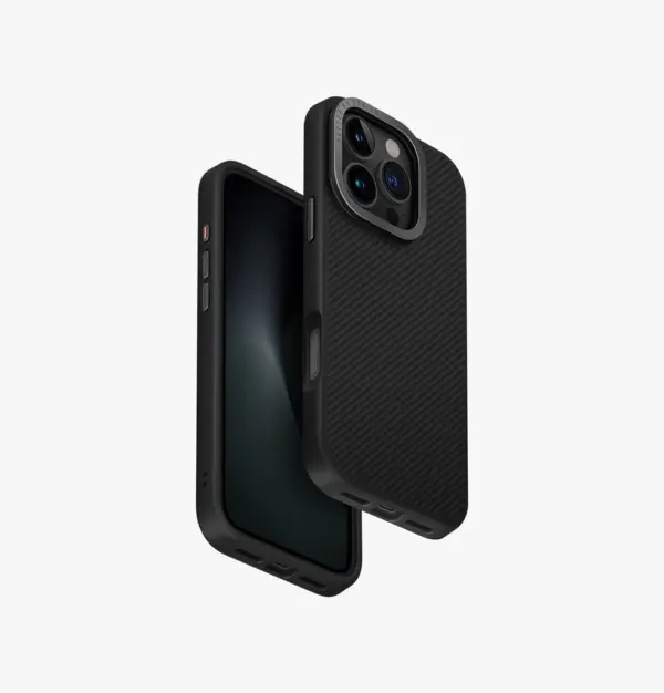 UNIQ Keva Max GENUINE ARAMID FIBRE Lightweight Protective Case For iPhone 16 Pro and 16 Pro Max | BUILT-IN KICKSTAND | STORNG MAGNETS