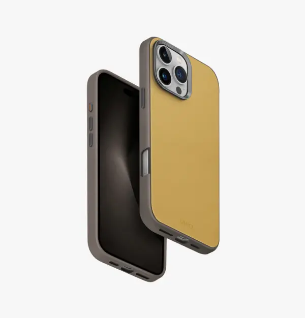 UNIQ LYDEN DUO SERIES Protective Leatherette Case With Aluminum Camera Bezel For iPhone 16 Pro | 16 Pro Max