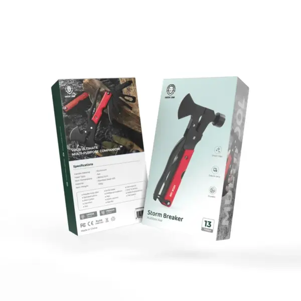 GREEN LION STORM BREAKER MULTITOOL AXE 13 TOOLS