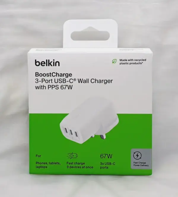 BELKIN BOOST CHARGE 3-PORT USB-C WALL CHARGER WITH PPS 67W