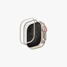 UNIQ OPTIX DUO PRO DOUBLE THAT PROTECTION 9H TEMPERED GLASS SCREEN PROTECTION WITH 304 STAINLESS STEEL BEZEL FOR APPLE WATCH ULTRA