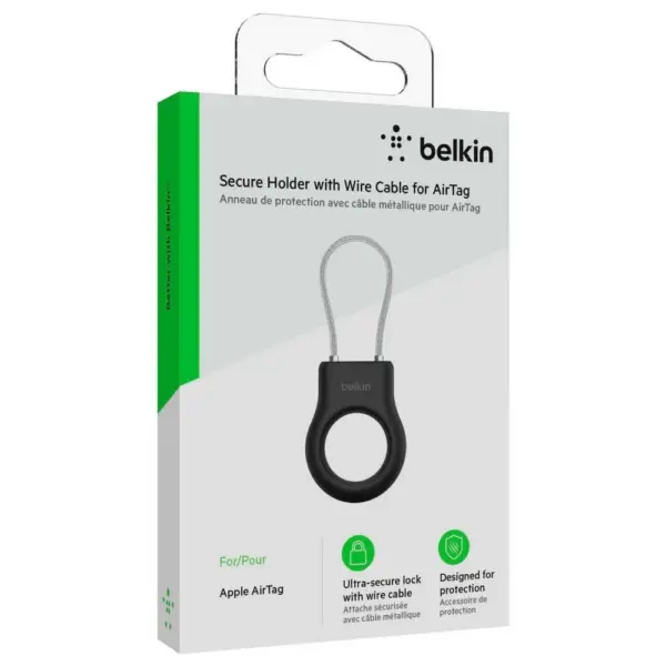 BELKIN SECURE HOLDER WITH WIRE CABLE FOR AIRTAG