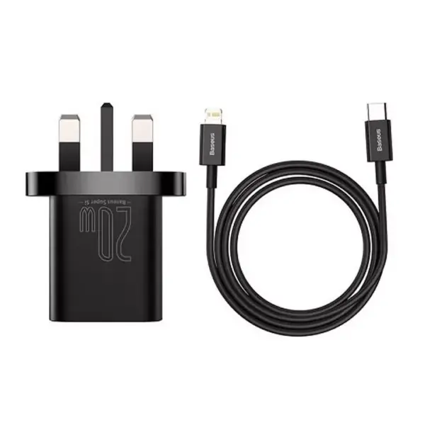 BASEUS 20W CHARGER WITH USB-C TO LIGHTNING CABLE
