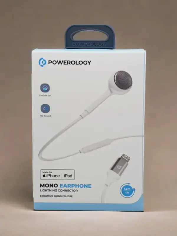POWEROLOGY MONO EARPHONE LIGHTNING WHITE