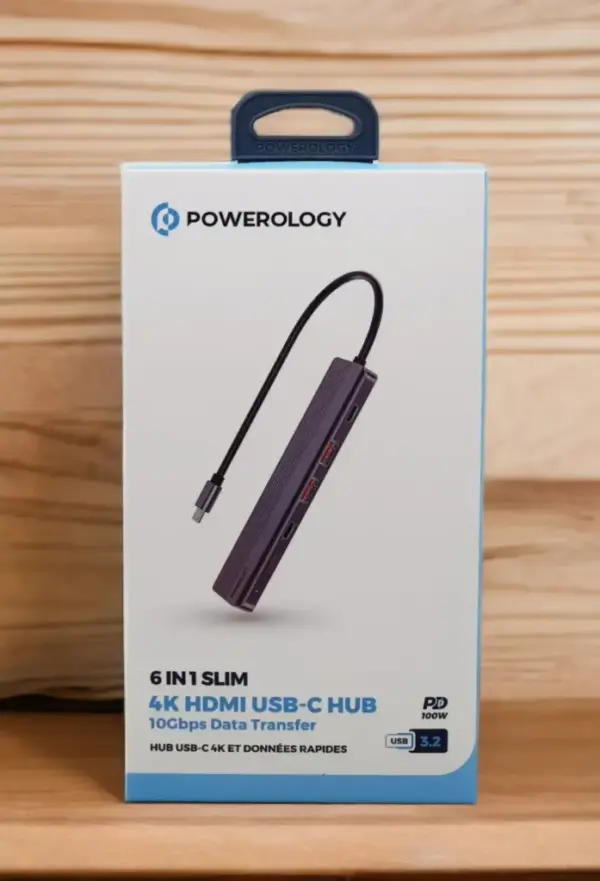 POWEROLOGY 6IN1 SLIM 4K HDMI USB-C HUB